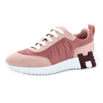 Hermes Women's Bouncing Sneakers Fabric and Suede