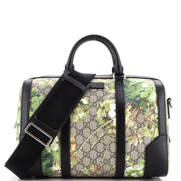 Gucci Convertible Duffle Bag Blooms Print GG Coated Canvas Small