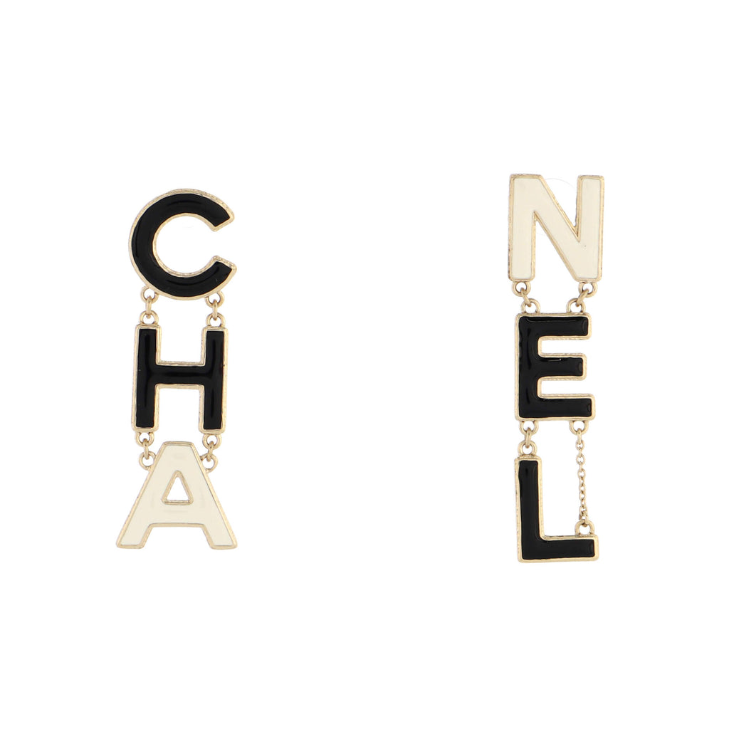 Earrings Chanel Black in Metal - 28392329