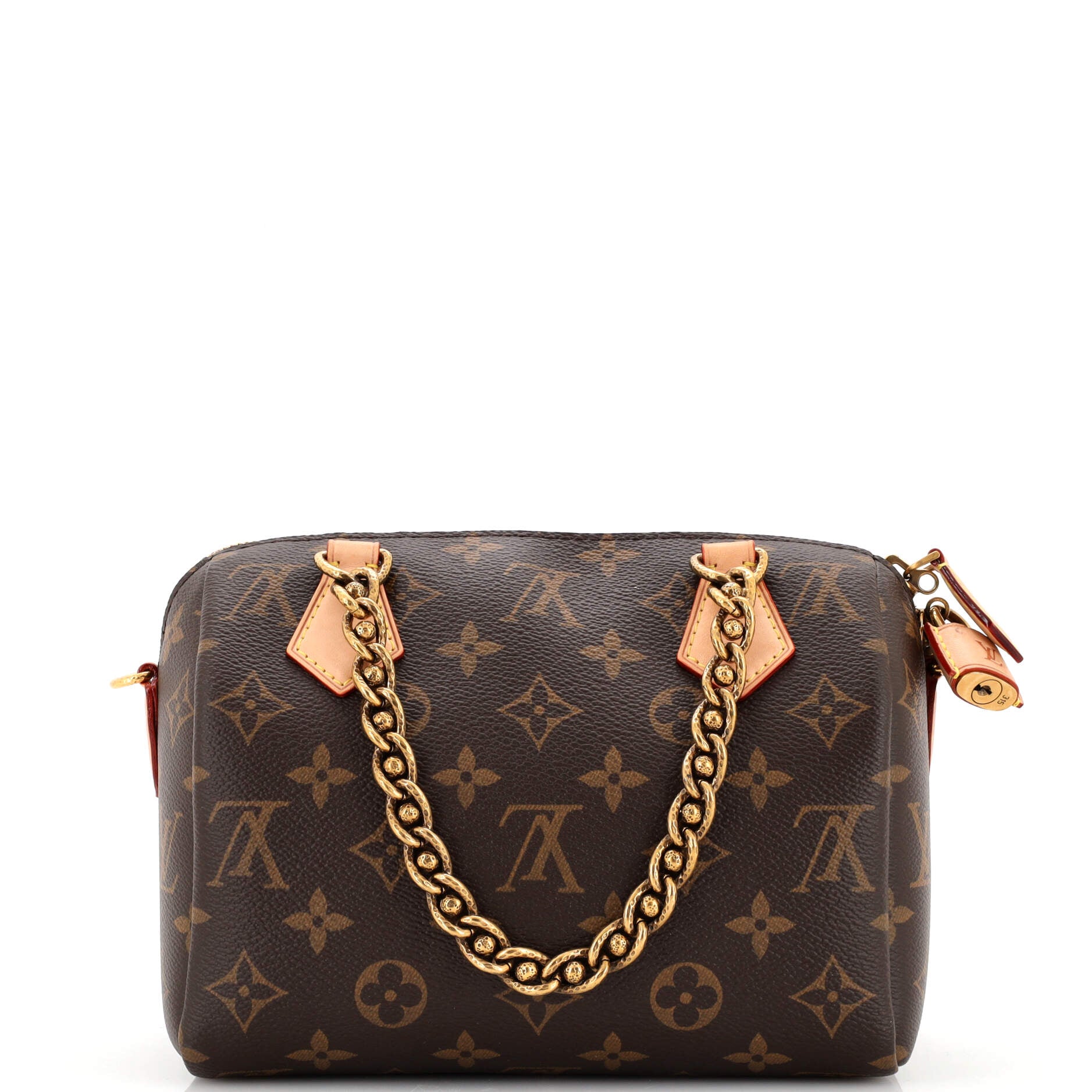 Louis Vuitton Chain Speedy Bandouliere Bag Monogram Canvas 20