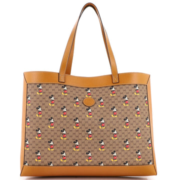 Gucci Disney Mickey Mouse Soft Open Tote (Outlet) Mini GG Coated Canvas Medium