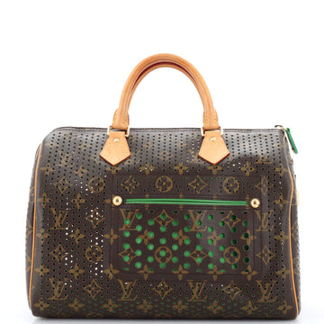 Louis Vuitton Speedy Handbag Perforated Monogram Canvas 30