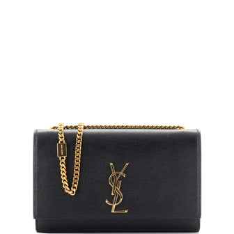 Saint Laurent Classic Monogram Crossbody Bag Grainy Leather Medium