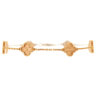 Van Cleef & Arpels Sweet Alhambra 6 Motifs Bracelet 18K Rose Gold