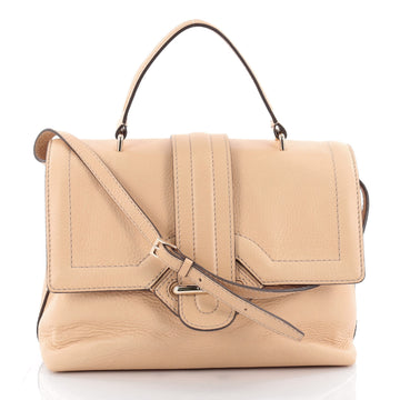 Tod's Passante Patta Media Satchel Leather Medium Neutral 2128301