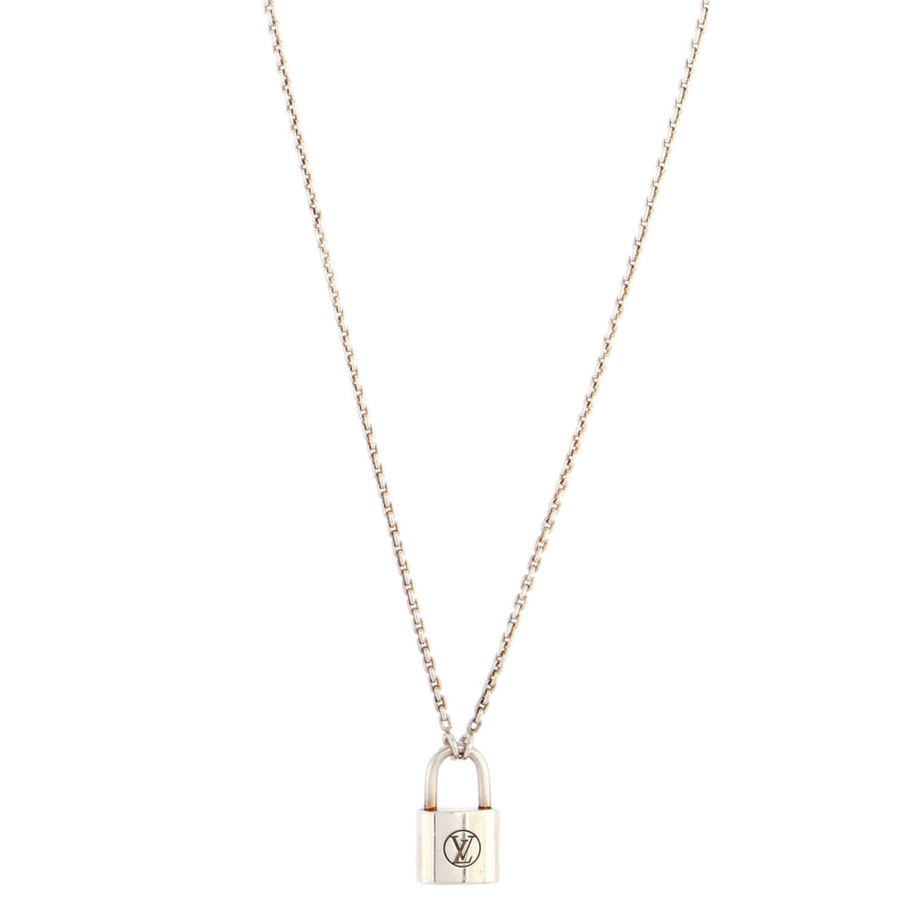 Louis Vuitton Sterling Silver Lockit Necklace  Mine  Yours