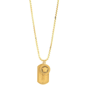 Versace Medusa Dog Tag Pendant Necklace Metal