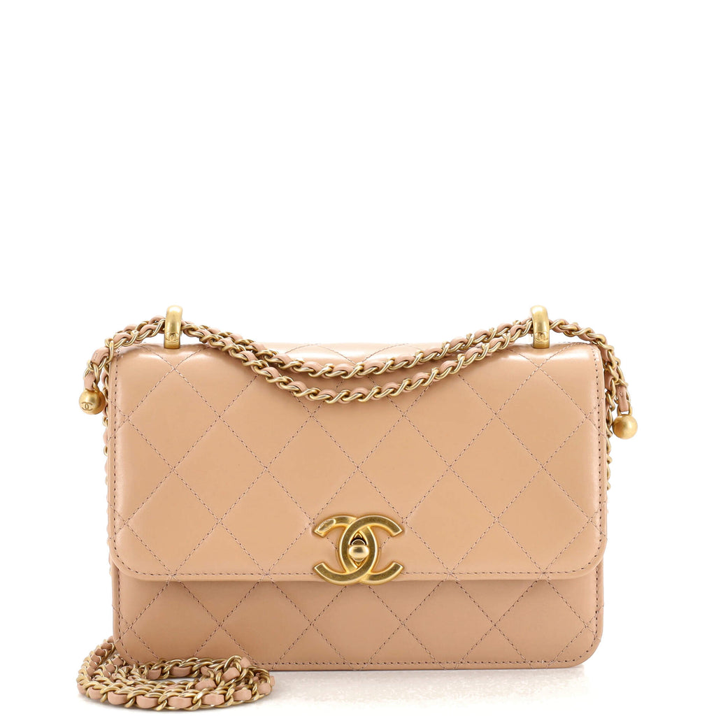 Chanel Perfect Fit Flap Bag Quilted Calfskin Small Neutral 2129221