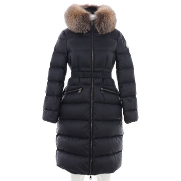 Moncler Women's Boedic Belted Puffer Coat Quilted Polyamide with Down and Fur