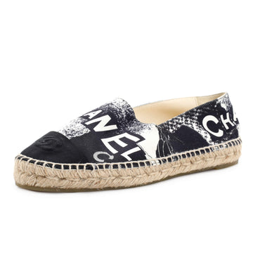 Chanel Women's Cap Toe Espadrilles Printed Canvas