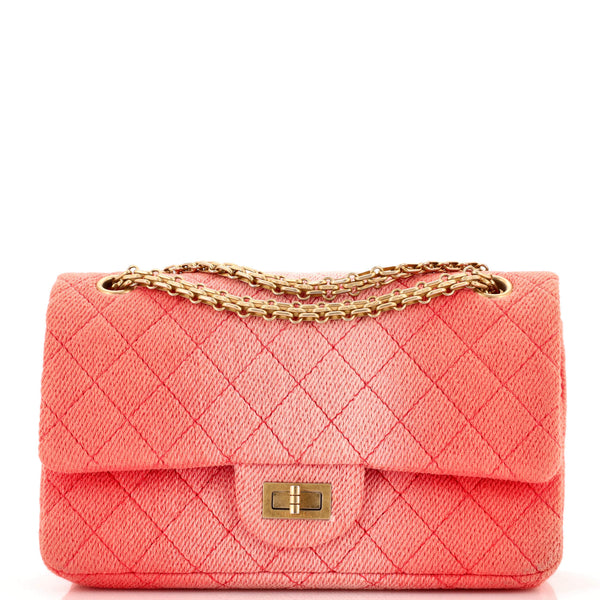 Chanel Ombre Rose Quilted Denim 2.55 Medium 225 Reissue Double