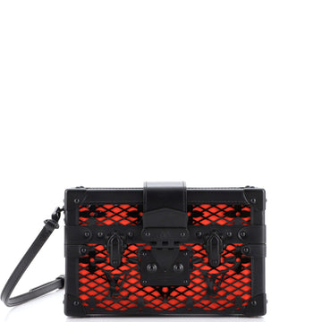 Louis Vuitton Petite Malle Handbag Monogram Lace Leather