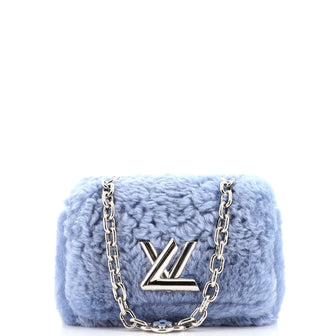 Louis Vuitton Twist Handbag Shearling mm Blue