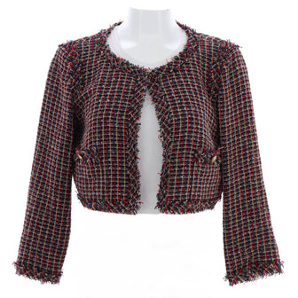 Chanel Women's Double Pocket Cropped Jacket Tweed