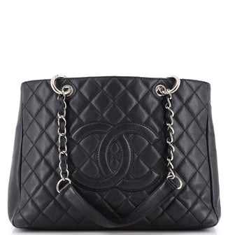 Chanel Grand Shopping Tote Quilted Caviar