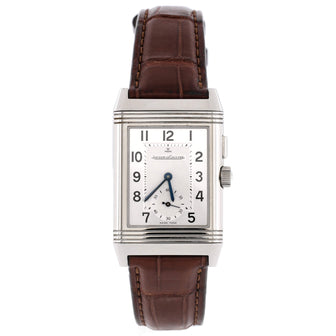Jaeger-LeCoultre Reverso Duoface Day & Night Manual Watch Stainless Steel and Alligator 26