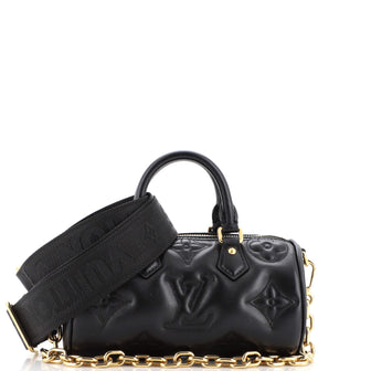 Louis Vuitton Papillon Handbag Bubblegram Leather BB