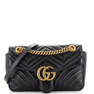 Gucci GG Marmont Flap Bag Matelasse Leather Small