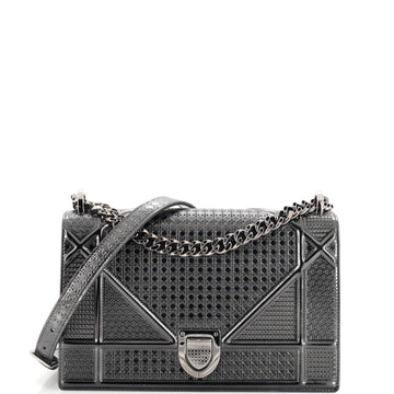 Christian Dior Diorama Flap Bag Cannage Embossed Calfskin Small