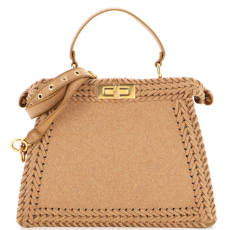 Fendi Peekaboo ISeeU Bag Whipstitch Flannel Medium
