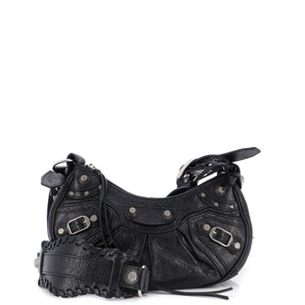 Balenciaga Le Cagole Giant Studs Shoulder Bag Leather XS