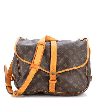 Louis Vuitton Saumur Handbag Monogram Canvas 35