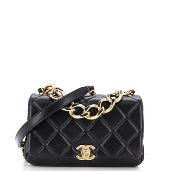 Chanel Color Match Flap Bag Quilted Lambskin Small