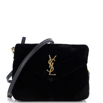 Saint Laurent Loulou Shoulder Bag Matelasse Chevron Velvet Toy
