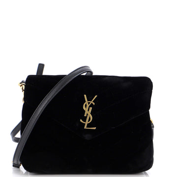 Saint Laurent Loulou Shoulder Bag Matelasse Chevron Velvet Toy