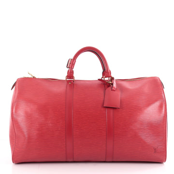Louis Vuitton Keepall Bag Epi Leather 50 Red 2132003