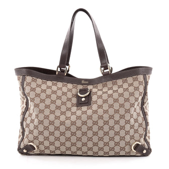 Gucci Abbey D Ring Tote GG Canvas Large Brown 2132102