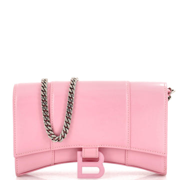 Balenciaga Hourglass Chain Wallet Leather