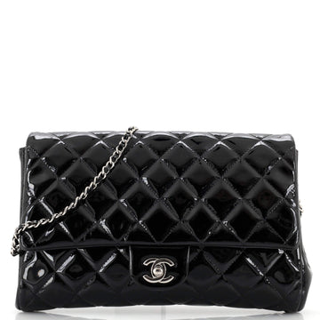 Chanel Clutch with Chain Quilted Patent