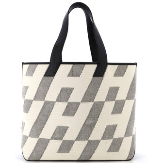 Hermes Cabas H en Biais Tote Canvas with Leather 40