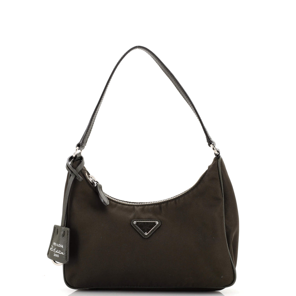 Prada - Re-Edition Tess Black Nylon Mini Shoulder Bag