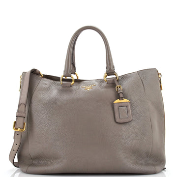 Prada Side Zip Convertible Tote Vitello Daino Large