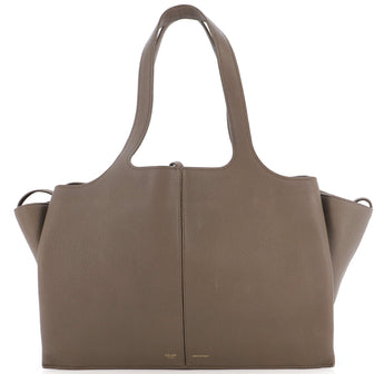 Celine Tri-Fold Shoulder Bag Grained Calfskin Medium