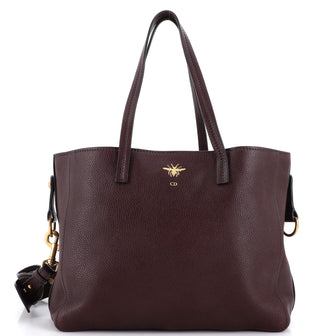Christian Dior D-Bee Shopper Tote Leather Medium