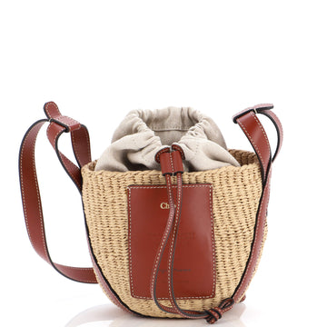 Chloe x Mifuku Basket Bag Raffia with Leather Small