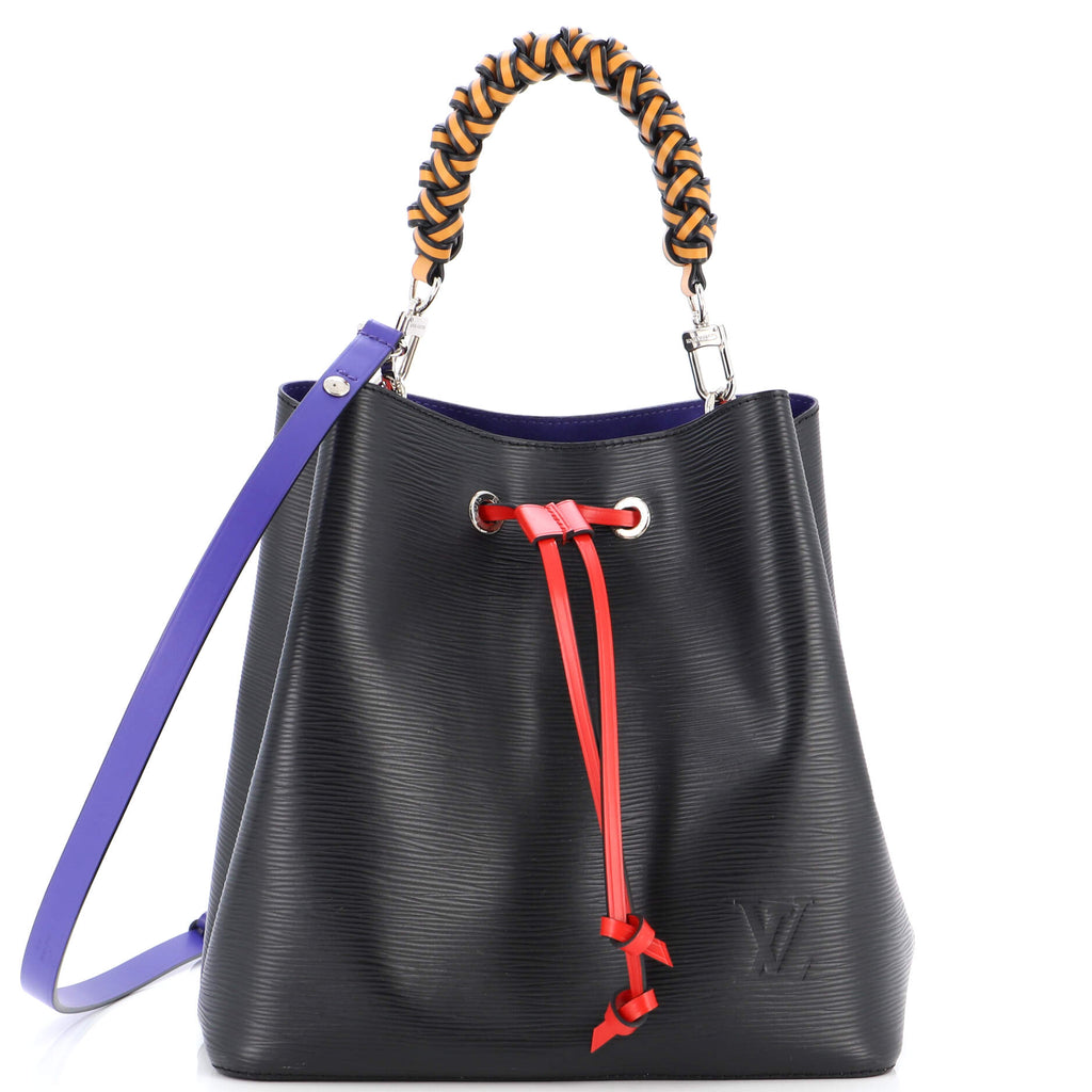 Louis Vuitton Neo Noe MM Bucket Bag, Red and Blue Epi