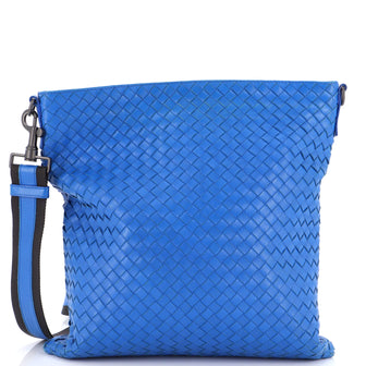 Bottega Veneta Flat Messenger Bag Intrecciato Nappa Large