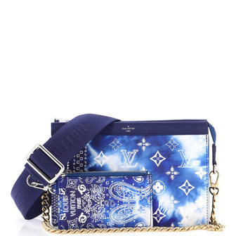 Louis Vuitton Gaston Wearable Wallet Limited Edition Monogram Bandana  Leather Blue 21329669
