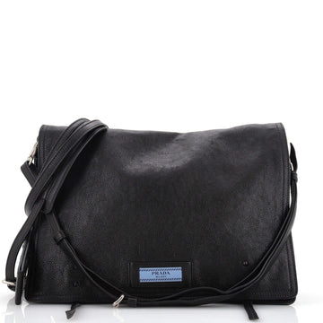 Prada Etiquette Flap Bag Glace Calf Large