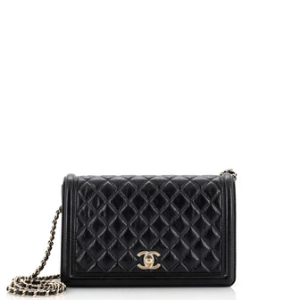 Chanel CC Full Flap Bag Quilted Crumpled Calfskin Small