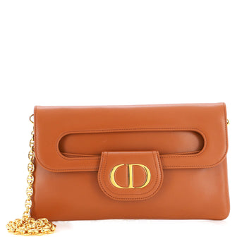 Christian Dior DiorDouble Chain Bag Leather Medium