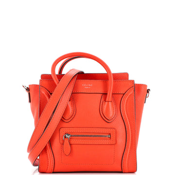 Celine Luggage Bag Grainy Leather Nano