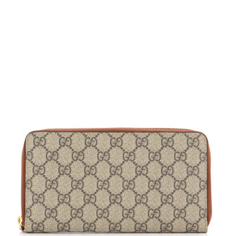 Gucci Zip Around Wallet GG Coated Canvas Long