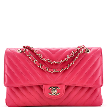 Chanel Classic Double Flap Bag Chevron Lambskin Medium