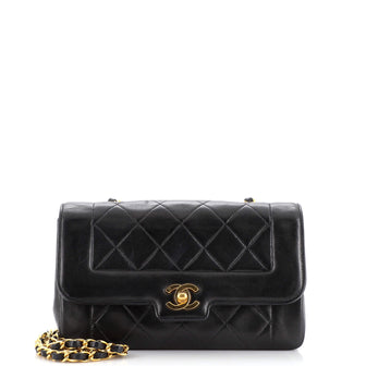 Chanel Vintage CC Chain Flap Bag Quilted Lambskin Mini