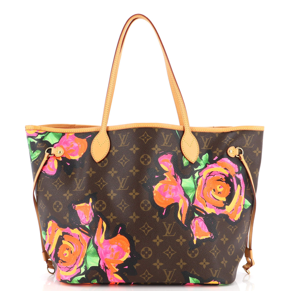 Louis Vuitton Neverfull Tote Limited Edition Monogram Roses MM Brown  21348324